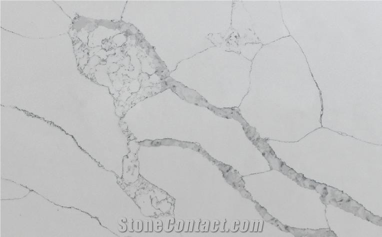Carrara/ Calacatta Quartz Slabs