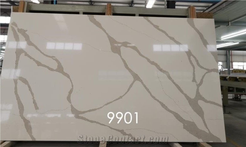 Hot Sales Calacatta Quartz Slab