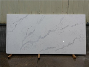 Ice Crack Calacatta Quartz Slab
