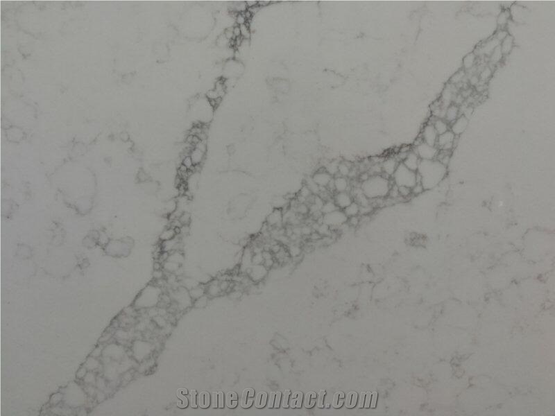 Ice Crack Calacatta Quartz Slab
