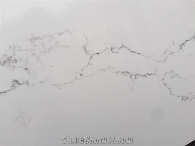 Ice Crack Calacatta Quartz Slab