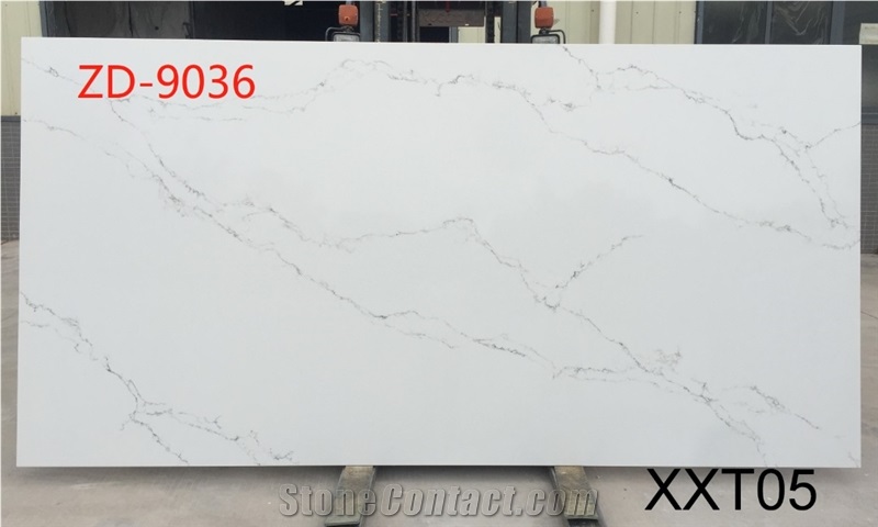 Ice Crack Calacatta Quartz Slab