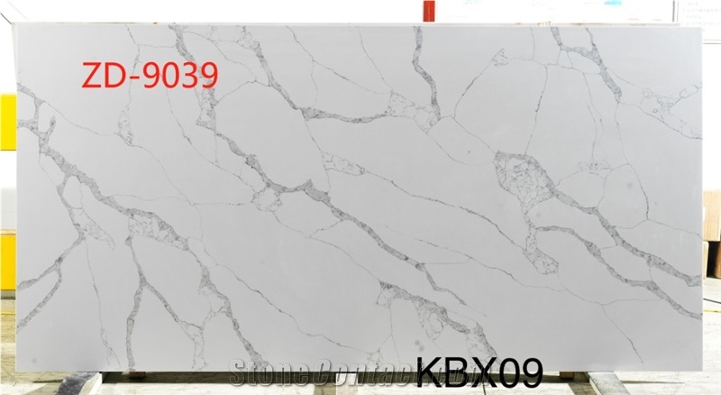 Ice Crack Calacatta Quartz Slab