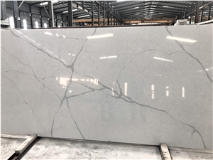 Off-White Calacatta Quartz Stone Slab Off-White Calacatta Quartz Stone Slab