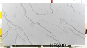 Off-White Calacatta Quartz Stone Slab