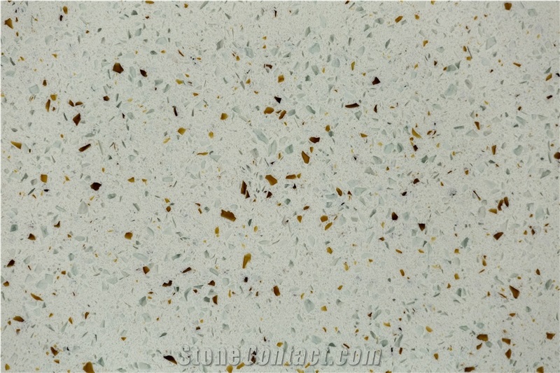 White Monochrome Quartz Stone Slabs