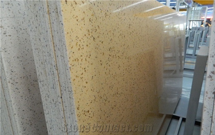 Yellow Gold Quartz Stone Slabs