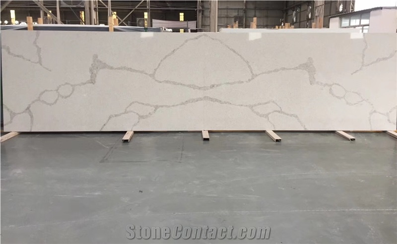 Zd-9515 Carrara White Quartz Stone Slabs
