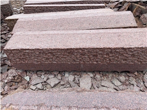 G354 Red Granite Curb