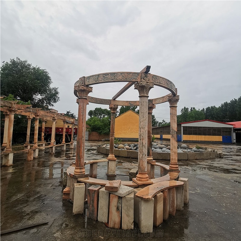 Marble Stone Pavilion Gazebo