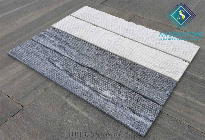 Cheap Grey & White Line Chiseled Wall Panel