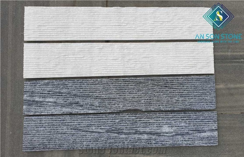 Cheap Grey & White Line Chiseled Wall Panel