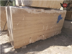 Takab Travertine Block, Iran Beige Travertine