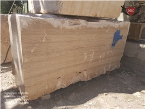 Takab Travertine Block, Iran Beige Travertine