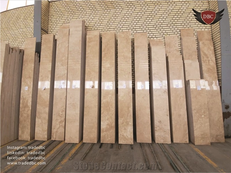 Takab Travertine Block, Iran Beige Travertine