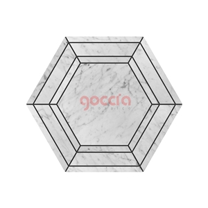 Bexagon Mosaic Bianco Carrara Marble Mosaic Bexagon Mosaic Bianco Carrara Marble Mosaic