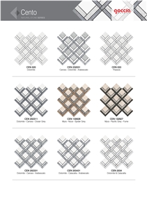 Cento - Bianco Dolomite - Carrara - Ocean Grey