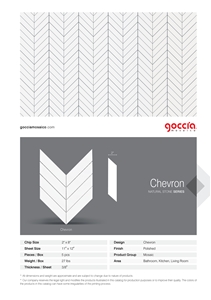 Chevron Mosaic Bianco Carrara Marble Mosaic