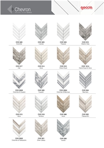 Chevron Mosaic Bianco Carrara Marble Mosaic