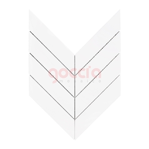 Chevron Mosaic Bianco Dolomite Marble Mosaic
