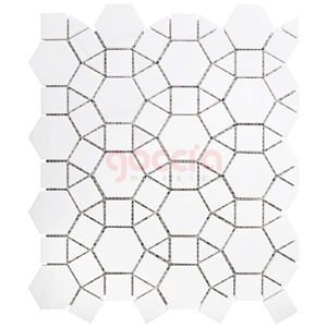 Daisy Mosaic Bianco Dolomite Marble Mosaic