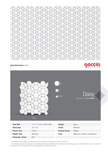 Daisy Mosaic Bianco Dolomite Marble Mosaic