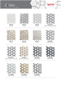 Daisy Mosaic Bianco Dolomite Marble Mosaic