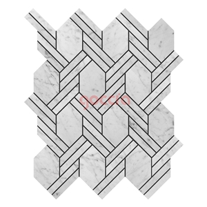 Fiore Mosaic Bianco Carrara Marble Mosaic