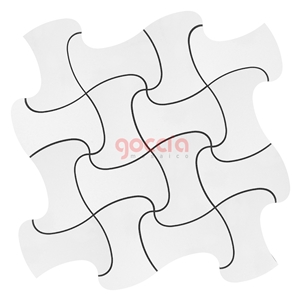 Fusion Mosaic Thassos Marble Mosaic