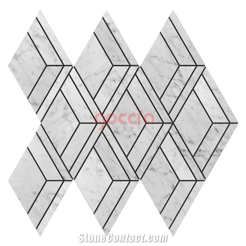 Genau Mosaic Bianco Carrara Marble