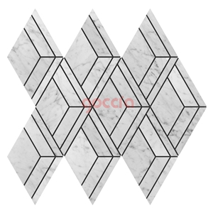 Genau Mosaic Bianco Carrara Marble