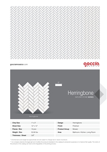 Herringbone 1x3 Mosaic Bianco Dolomite Marble