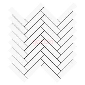 Herringbone 1x4 Mosaic Bianco Dolomite Marble