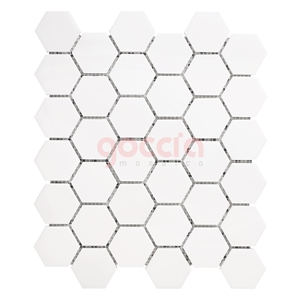 Hexagon 2" Mosaic Bianco Dolomite Marble Mosaic
