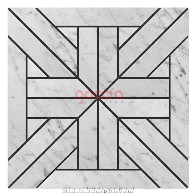 Karo Mosaic Bianco Carrara Marble