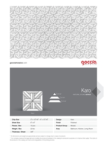 Karo Mosaic Bianco Carrara Marble