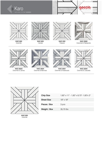 Karo Mosaic Bianco Carrara Marble