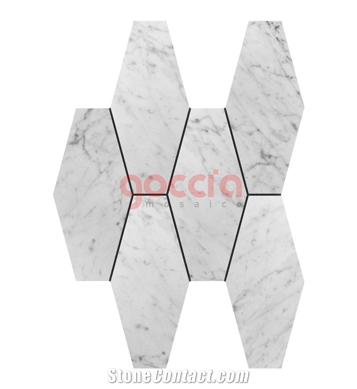 Labute Mosaic Bianco Carrara Marble Mosaic