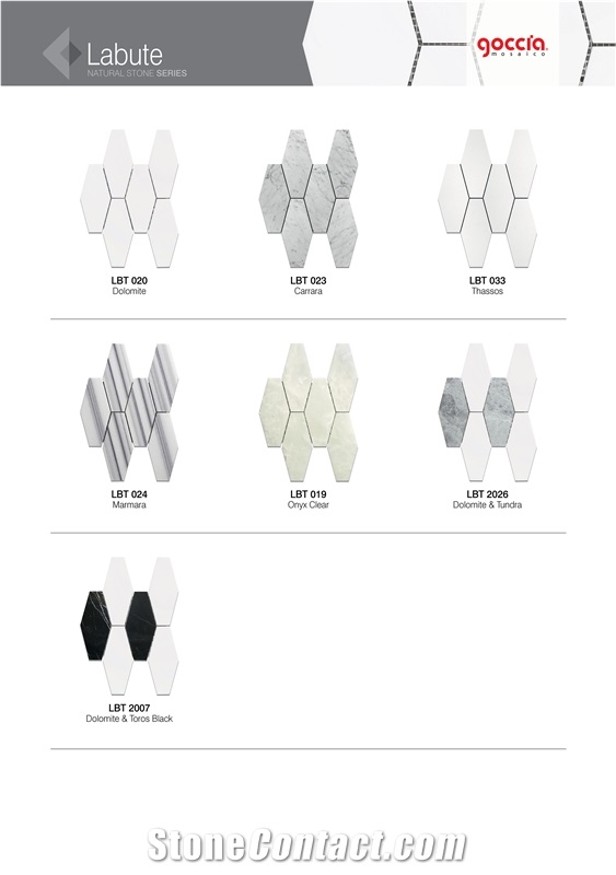 Labute Mosaic Bianco Carrara Marble Mosaic