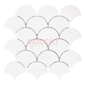 Laguna Mosaic Bianco Dolomite Marble Mosaic