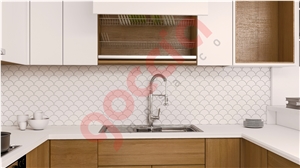Laguna Mosaic Bianco Dolomite Marble Mosaic