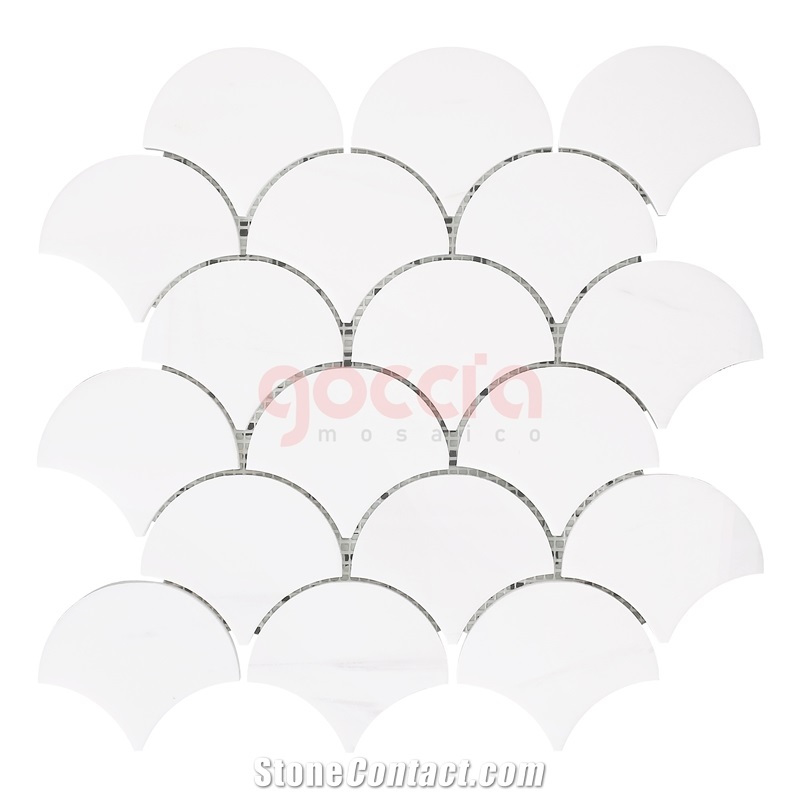 Laguna Mosaic Bianco Dolomite Marble Mosaic