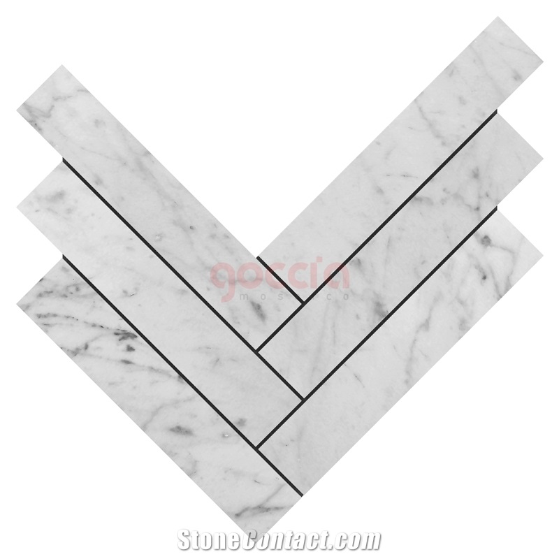 Lata Mosaic Bianco Carrara Marble Mosaic
