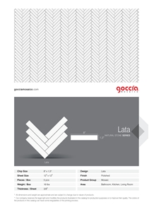 Lata Mosaic Bianco Carrara Marble Mosaic