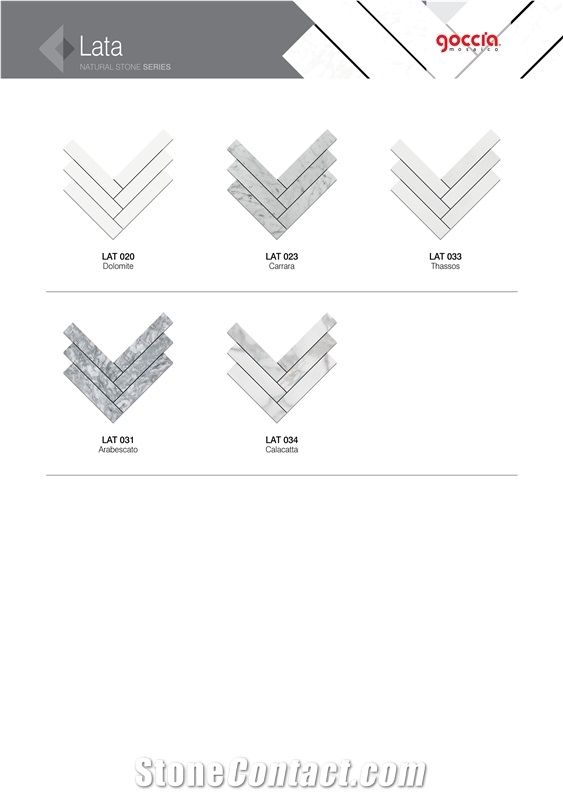 Lata Mosaic Bianco Dolomite Marble Mosaic