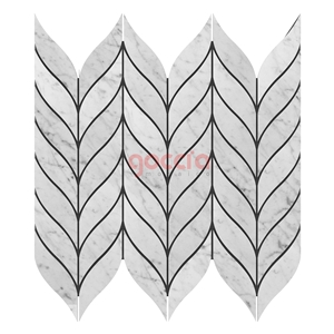 Leaf Mosaic Bianco Carrara Marble