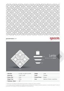 Lente Bianco Dolomite & Bianco Carrara Marble Mosaic