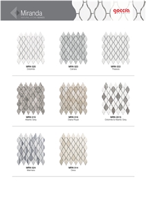 Miranda Mosaic Bianco Dolomite Marble Mosaic