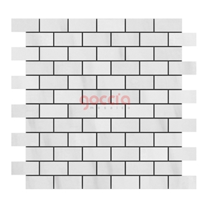 Mosaic 1x2 Thassos Marble Mosaic Mosaic 1x2 Thassos Marble Mosaic