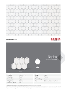 Naples Mosaic Bianco Dolomite & Calacatta Marble Mosaic